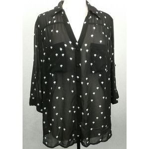 Torrid Polka dot top size 0